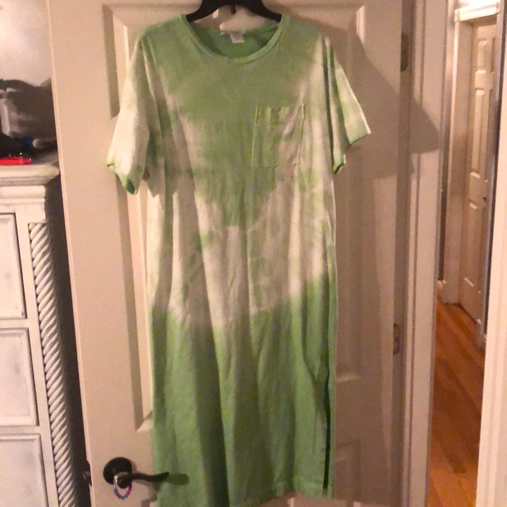 Lime Green Tye Dye Dress